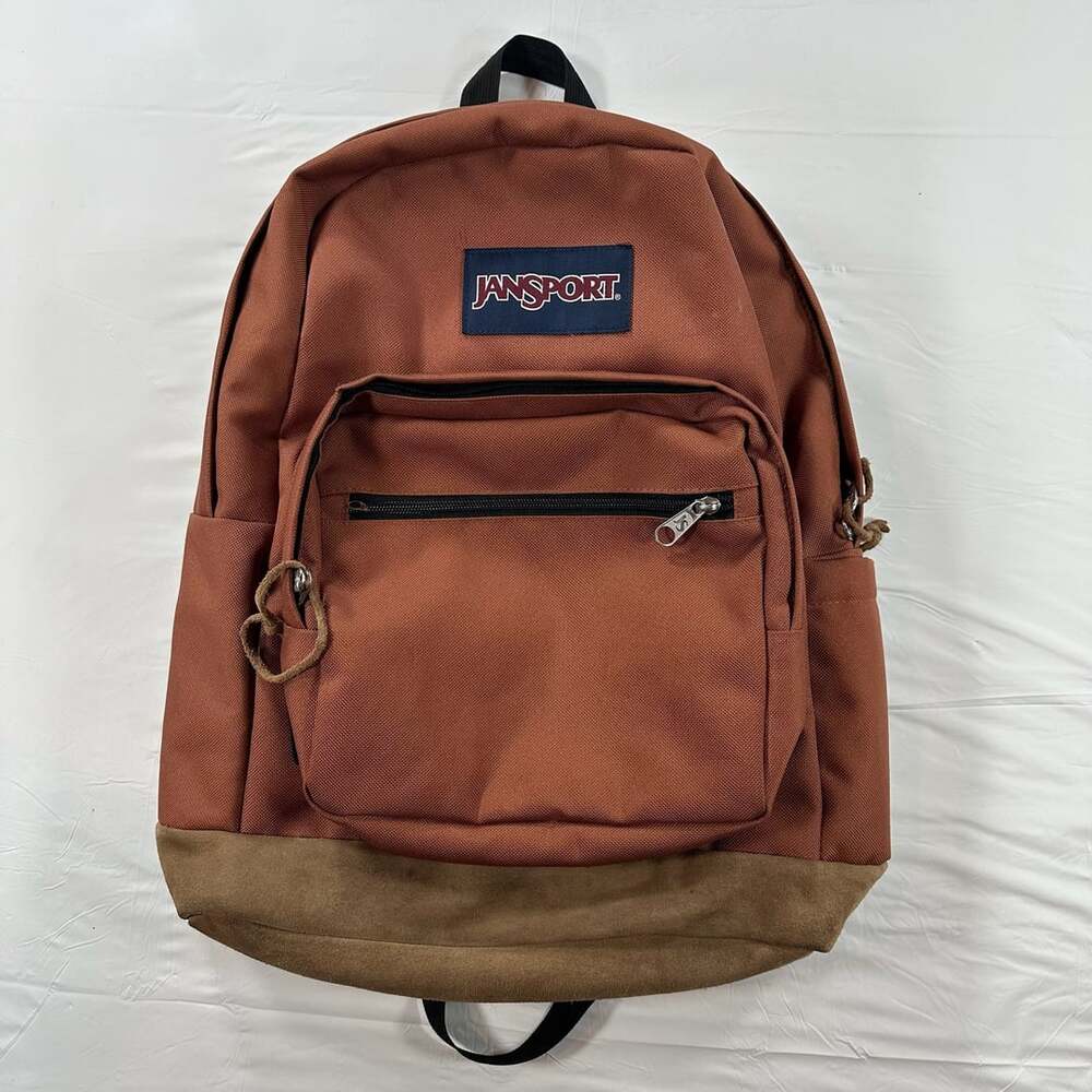 JanSport Right Pack Backpack Brown with Suede Bottom School Travel